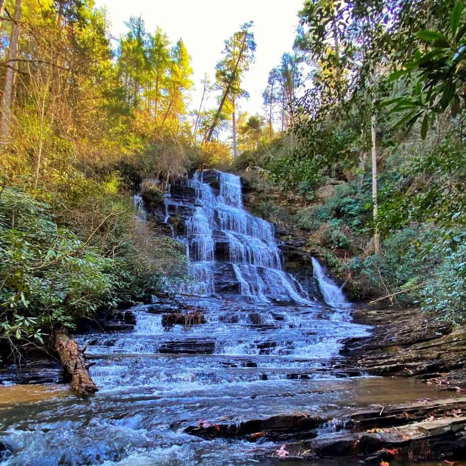 Waterfall hike as a vegan family in South Carolina