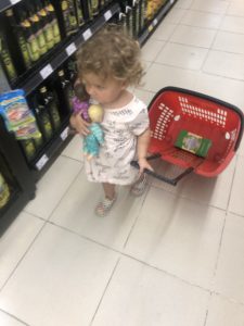 Vegan Child grocery shopping in Southeast Asia