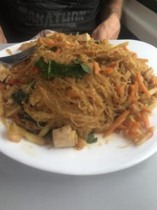 Vegan Travel food example: Stir-fry with Noodles