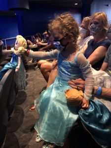 Preschooler at Hollywood Studio's Frozen Sing A Long