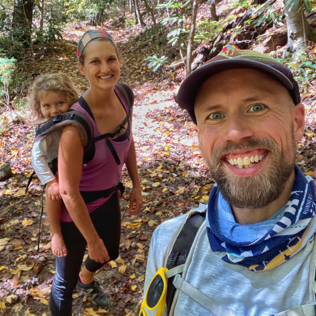Hiking with a toddler in a carrier
