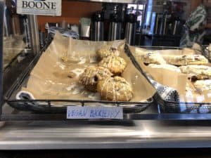 Vegan Muffin option at Espresso News Coffee Shop in Boone NC