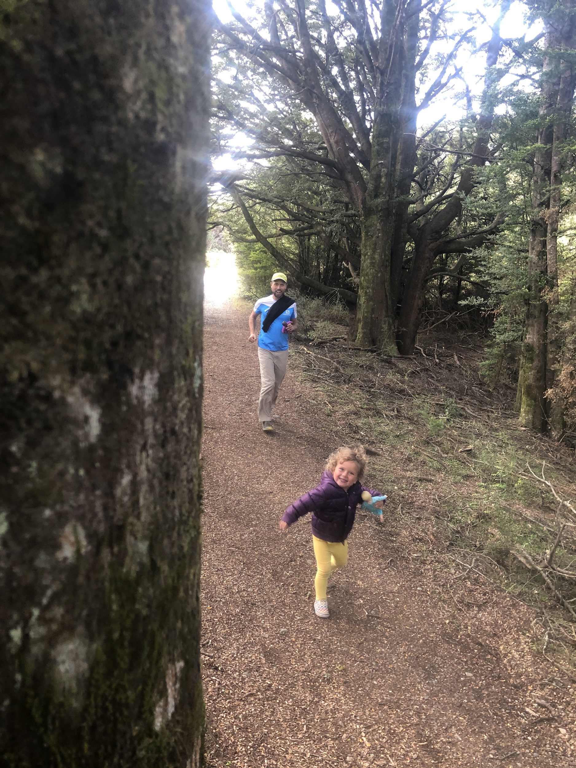Playing Hide N Seek when hiking with a toddler