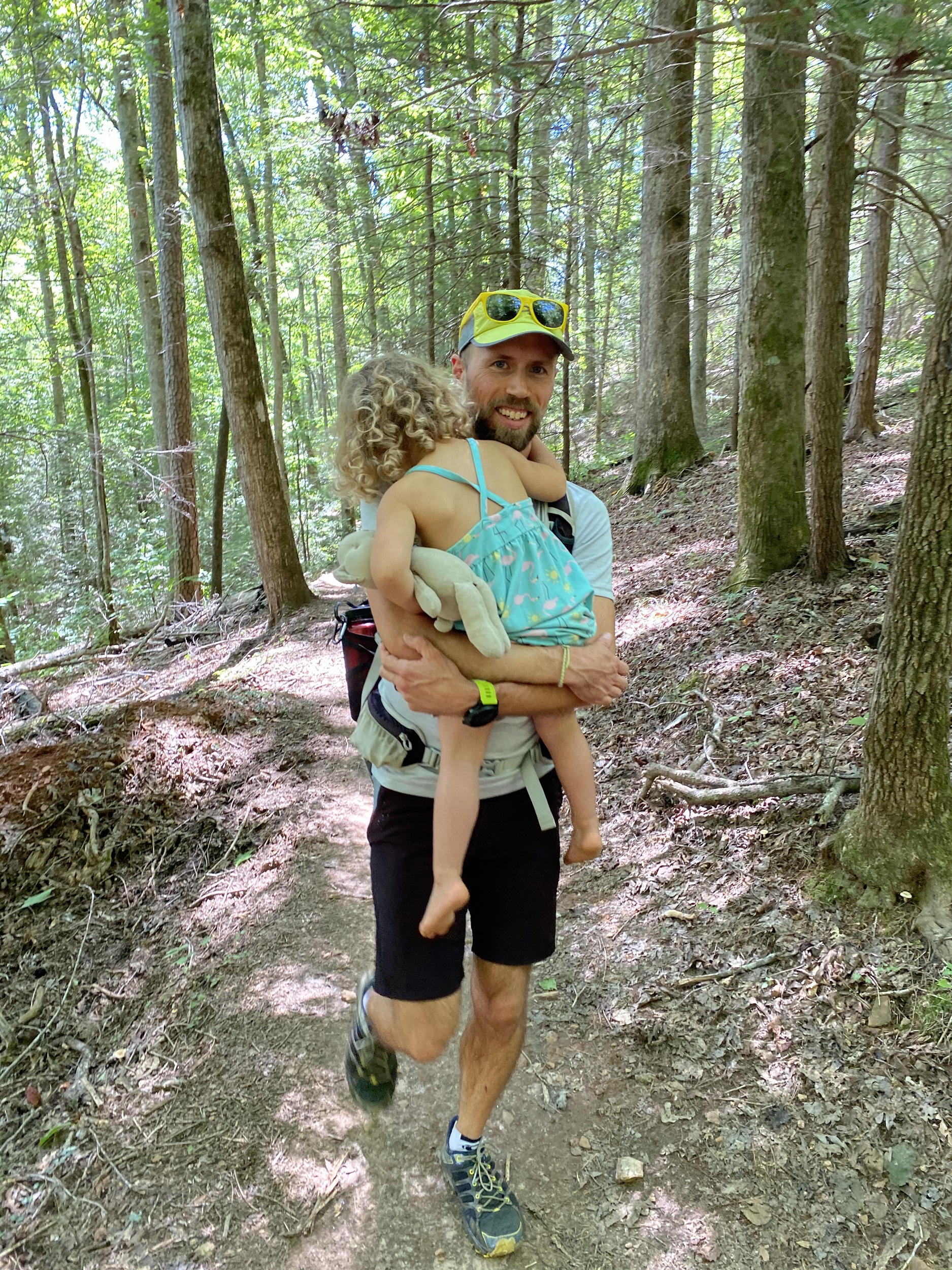 Hiking with a toddler taking a nap