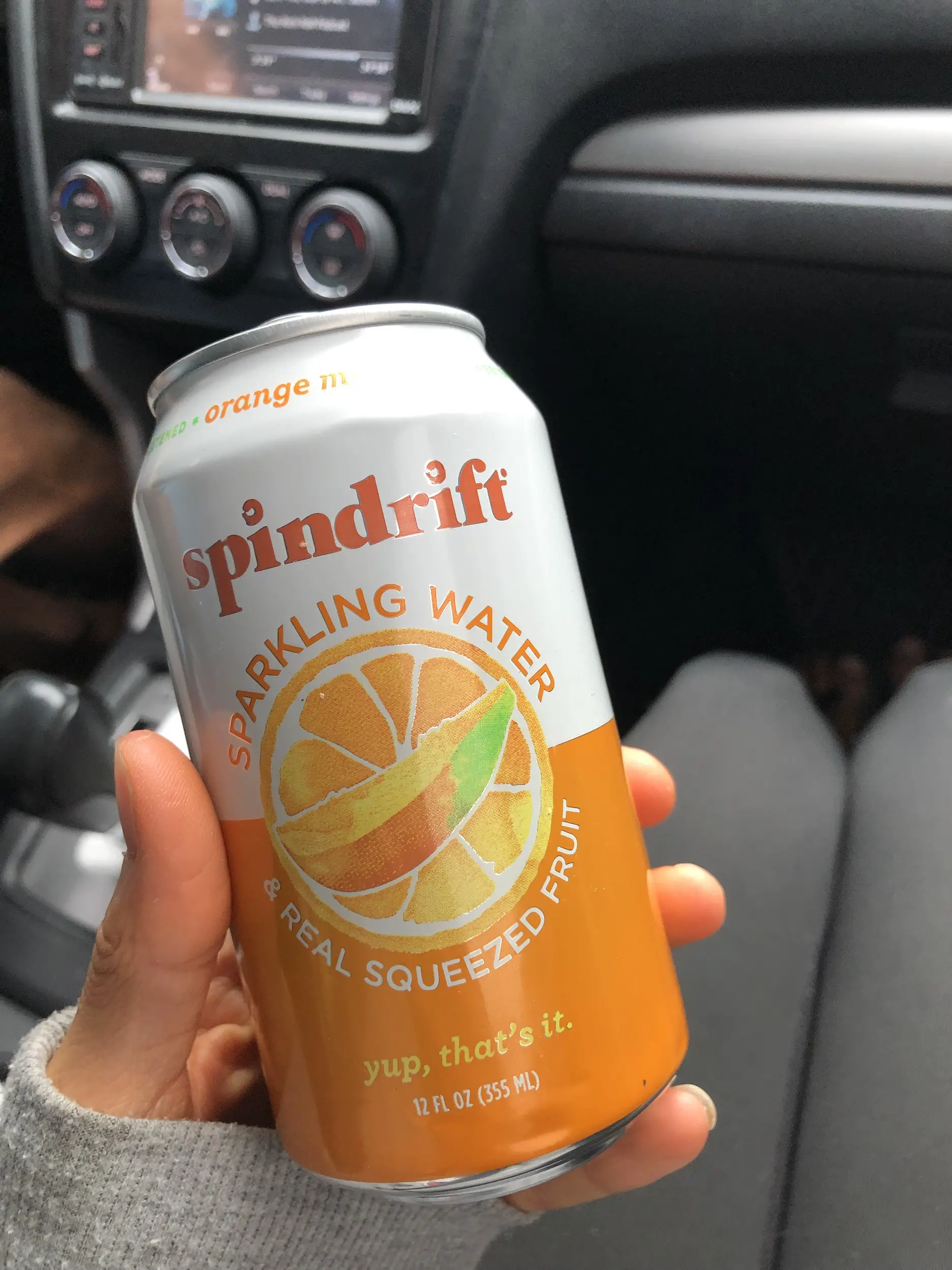Spindrift for a drink on a vegan road trip