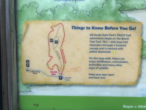 Trailmap for Elk Knob Kids Trail in Boone NC