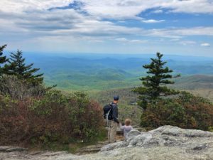 Views on Grandfather Mountain with kids near Boone NC