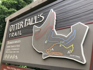 Trail map for Otter Falls in Boone NC
