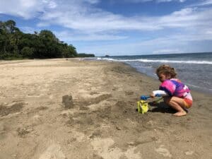 Sand Play at Playa Cocles in Puerto Viejo