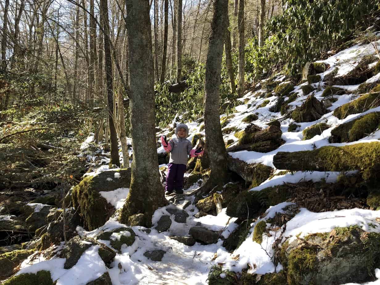 Winter hike at Goshen Creek in Boone NC
