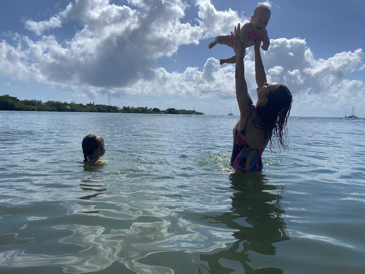 Playing on the beach is one of the best thigns to do in Placencia, Belize