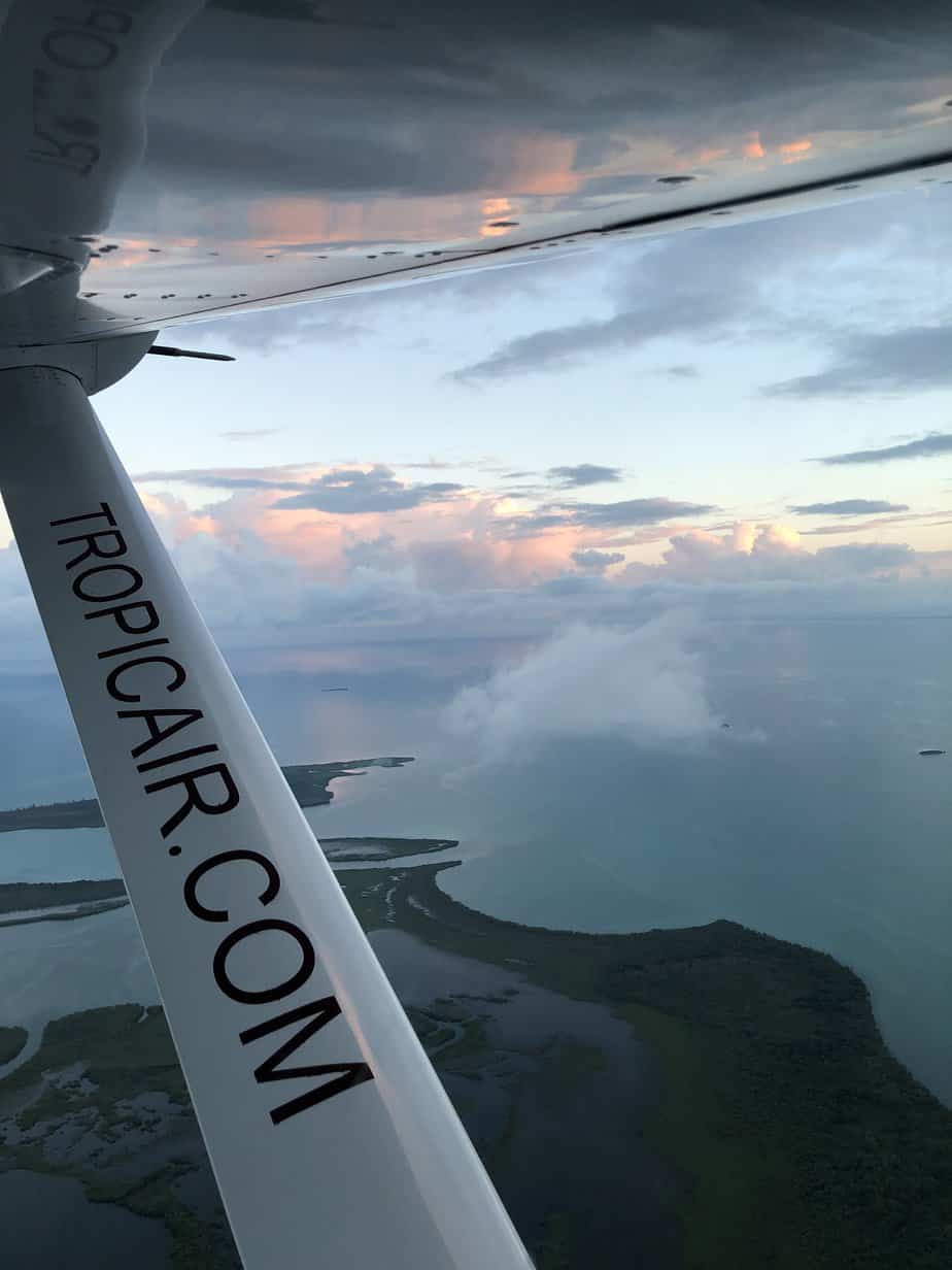 View from flight from Belize City to Placencia Belize