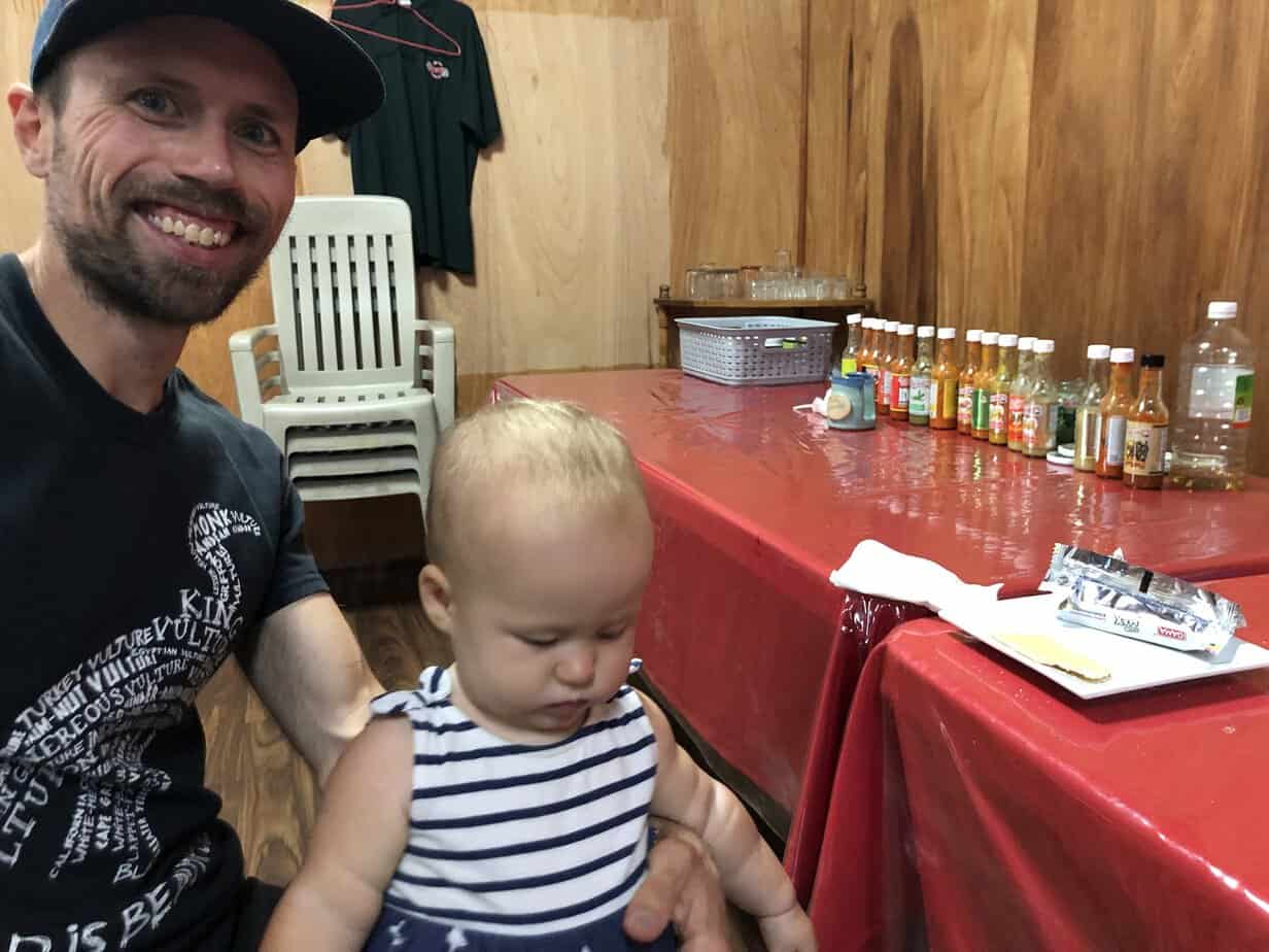 Hot Sauce Tasting at Marie Sharp's in Belize