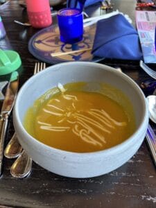 Vegan and Gluten Free Butternut Soup at Cinderella's Royal Table