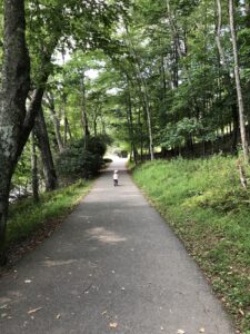 The Greenway bike and walking path by Tot Lot in Boone