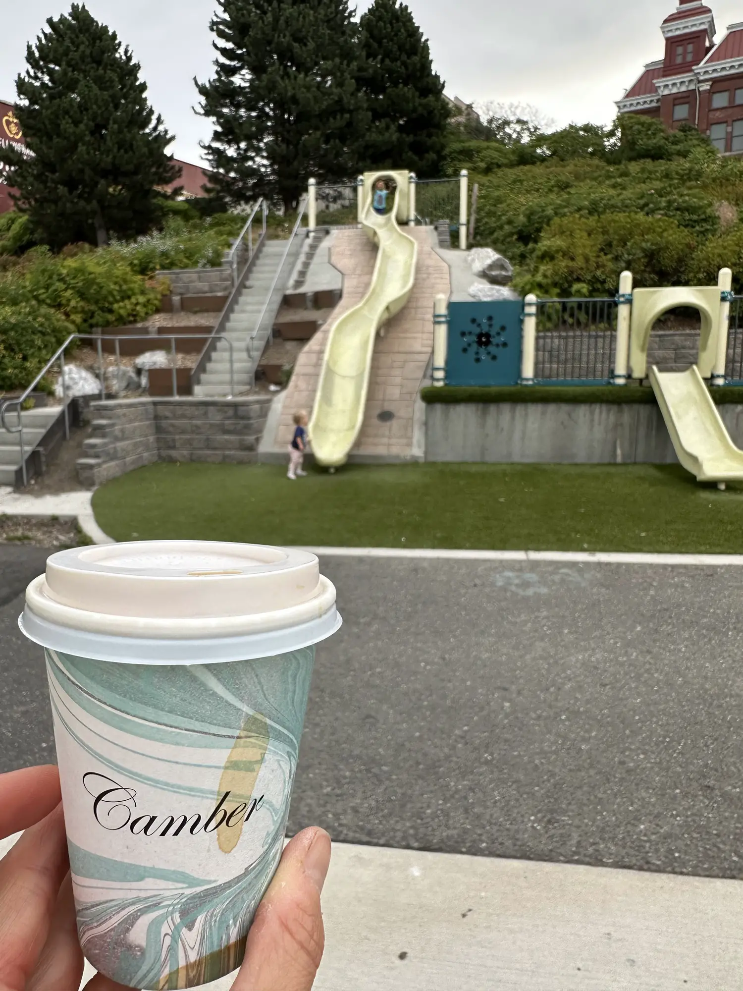 Maritime Heritage Park with kids and coffee in downtown Bellingham