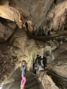 Exploring indoors at Nerja caves near La Herradura Spain