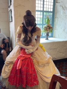 Meeting Belle at Akershus in Disney World