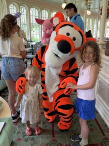 Meeting Tigger at Crystal Palace in Magic Kingdom