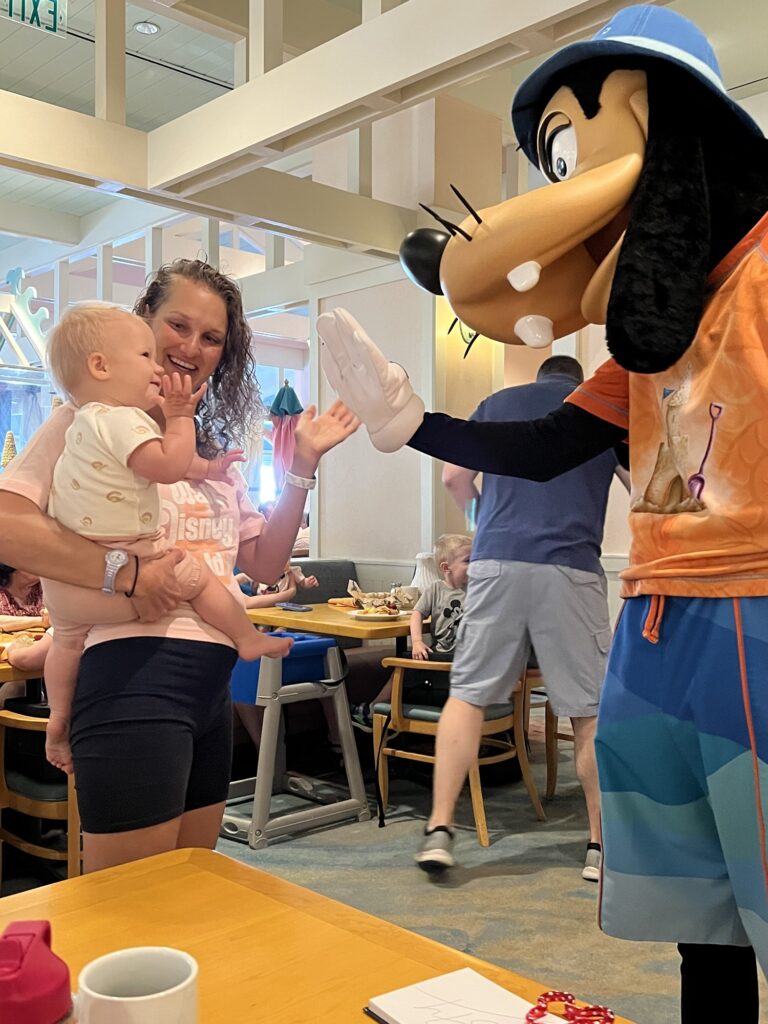 A hack for Disney World with Toddlers is to use character meals as an easier way to meet favorite characters