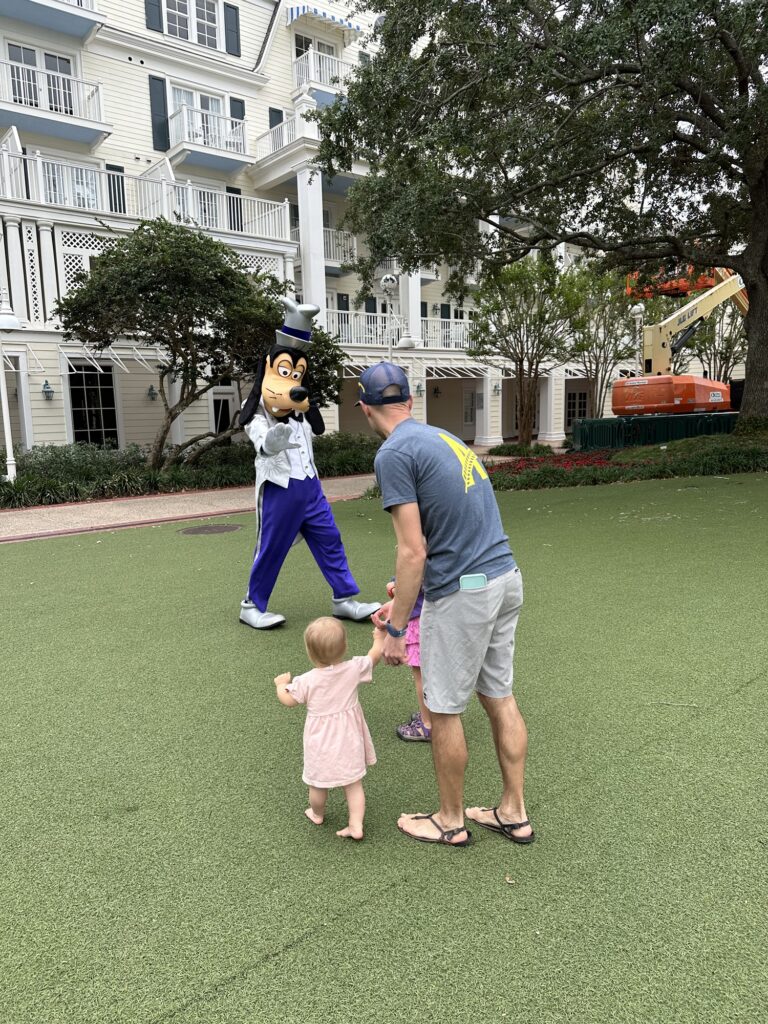 A tip for Disney World is that you can meet some characters at your resort