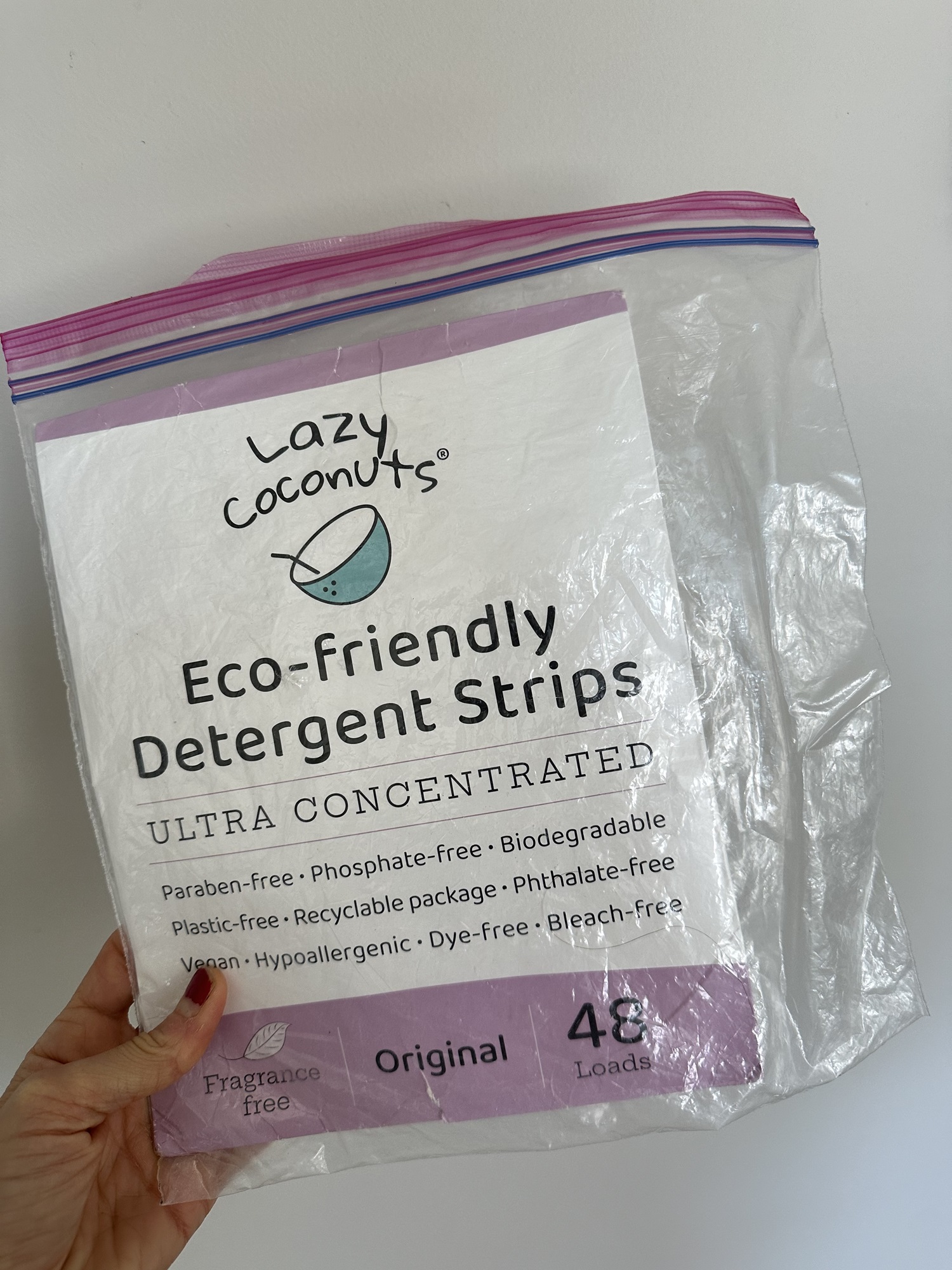 Laundry detergent sheets are perfect for packing because they are so small and light