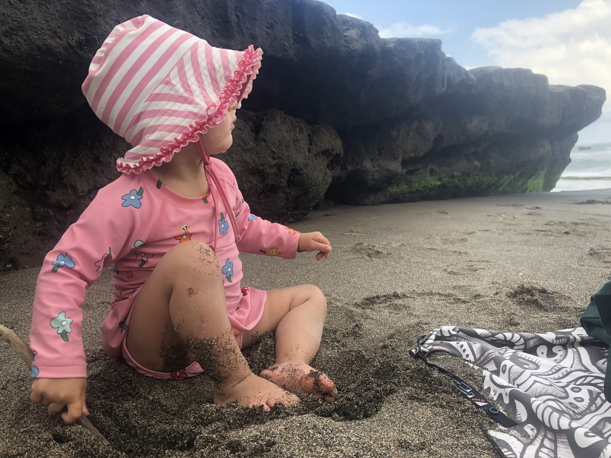 A sun hat (like this one) for your kids is a necessity for your family beach packing list