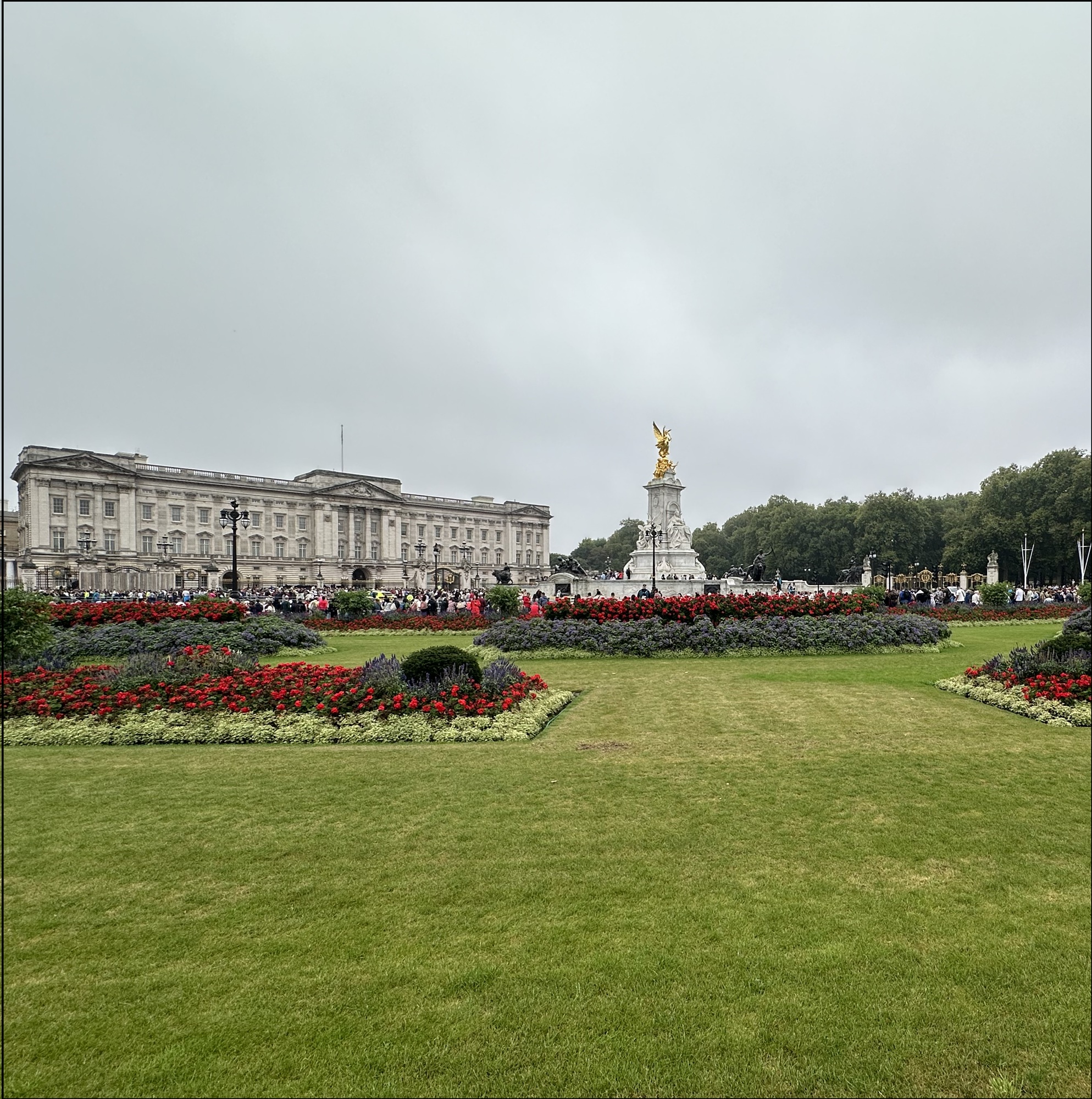 Buckingham Palace in London from a trip to London with kids