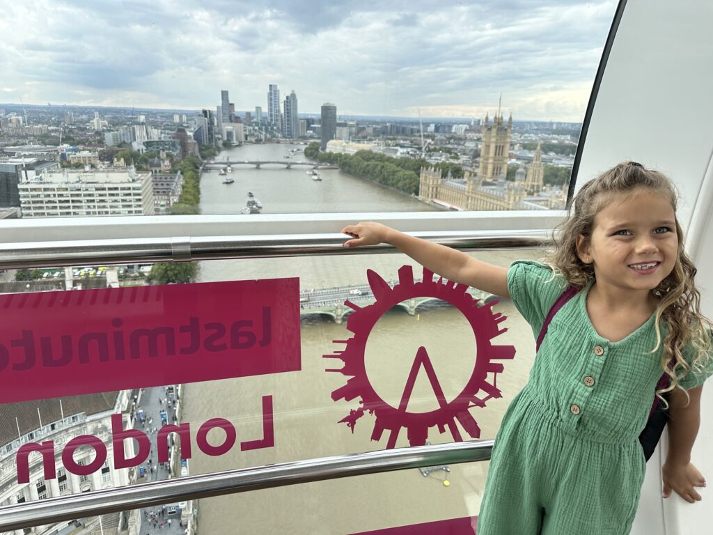 View from the London Eye ferris wheel