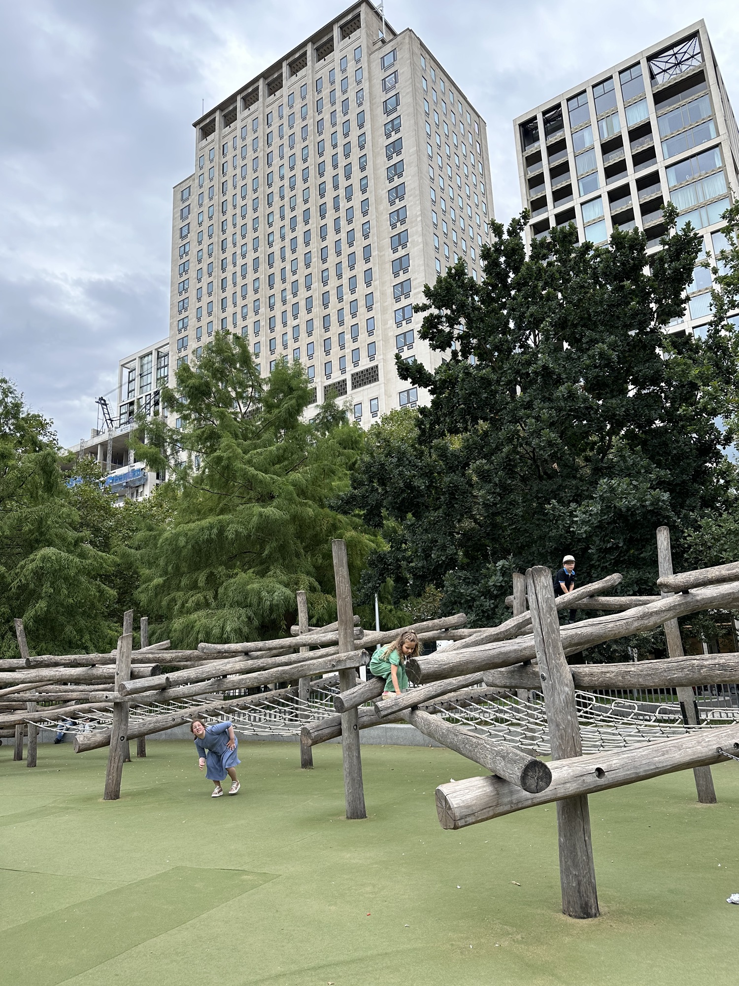 Jubilee Park in London is a playground close to the London Eye