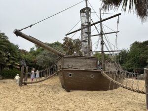 Pirate ship play structure at princess diana memorial playground in London