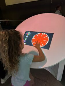 Child drawing at the science museum in London - a free activity in London for kids