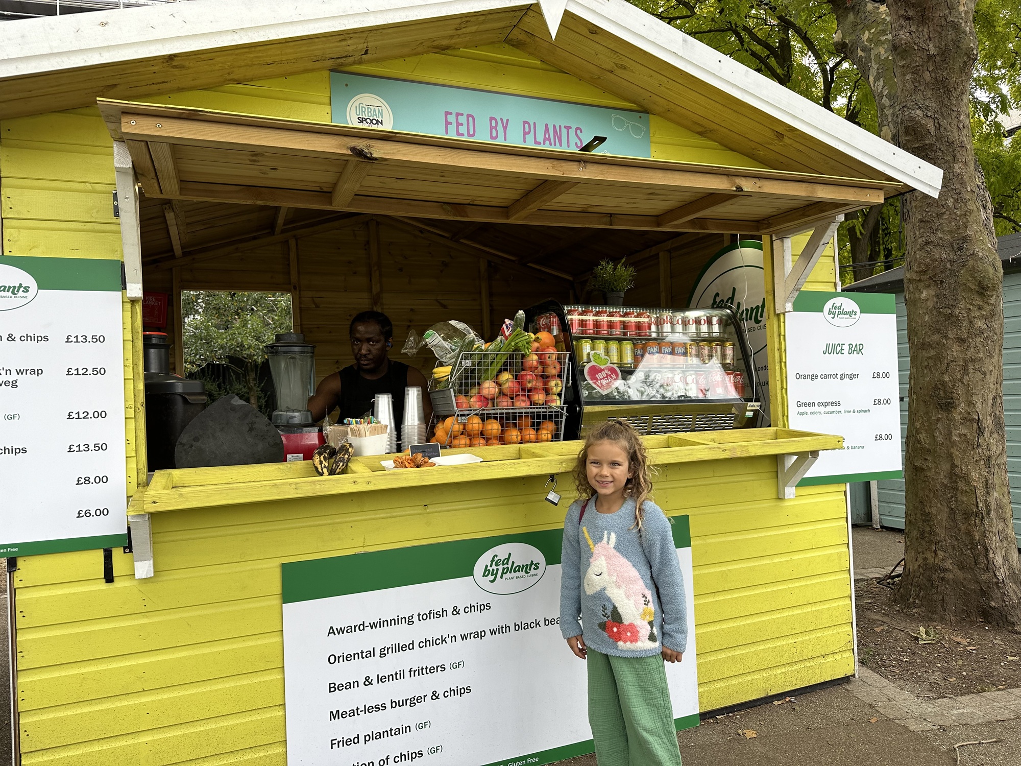 Food kiosk in South Bank London