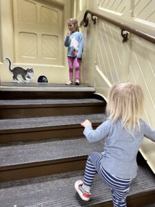 Kids have fun finding the cats all through Tower Bridge in London