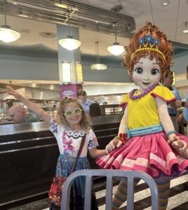 Meet Fancy Nancy at Hollywood and Vine breakfast buffet in Disney World