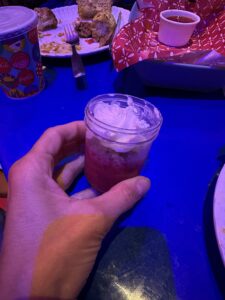 Even the dessert at Woody's Roundup Rodeo BBQ in Disney World is vegan and gluten free - strawberry shortcake in a jar