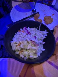 Vegan and Gluten Free coleslaw at Woody's Roundup Rodeo in Disney World