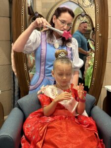 Disney2025 Bibbidi Bobbidi Boutique2 Child at Bibbidi Bobbidi Boutique in Disney World