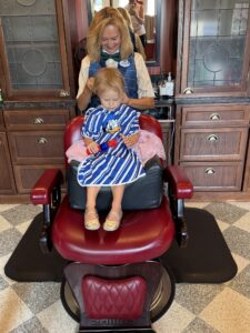 Toddlers in Magic Kingdom can get their hair cut at Harmony Barber Shop