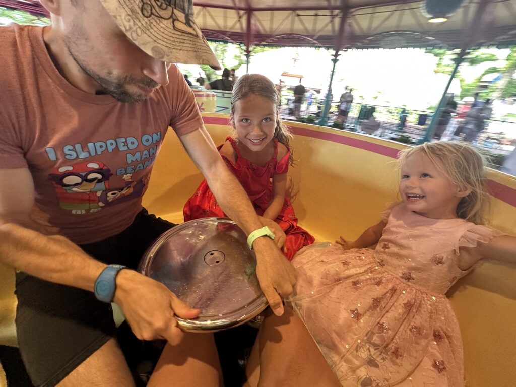 The teacups at Magic Kingdom is a toddler favorite in Disney World