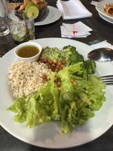 Vegan meal at Dona Maria in Puerto Iguazu, Argentina