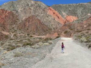 Beautiful colored mountains on Paseo de los Colores in Purmamarca
