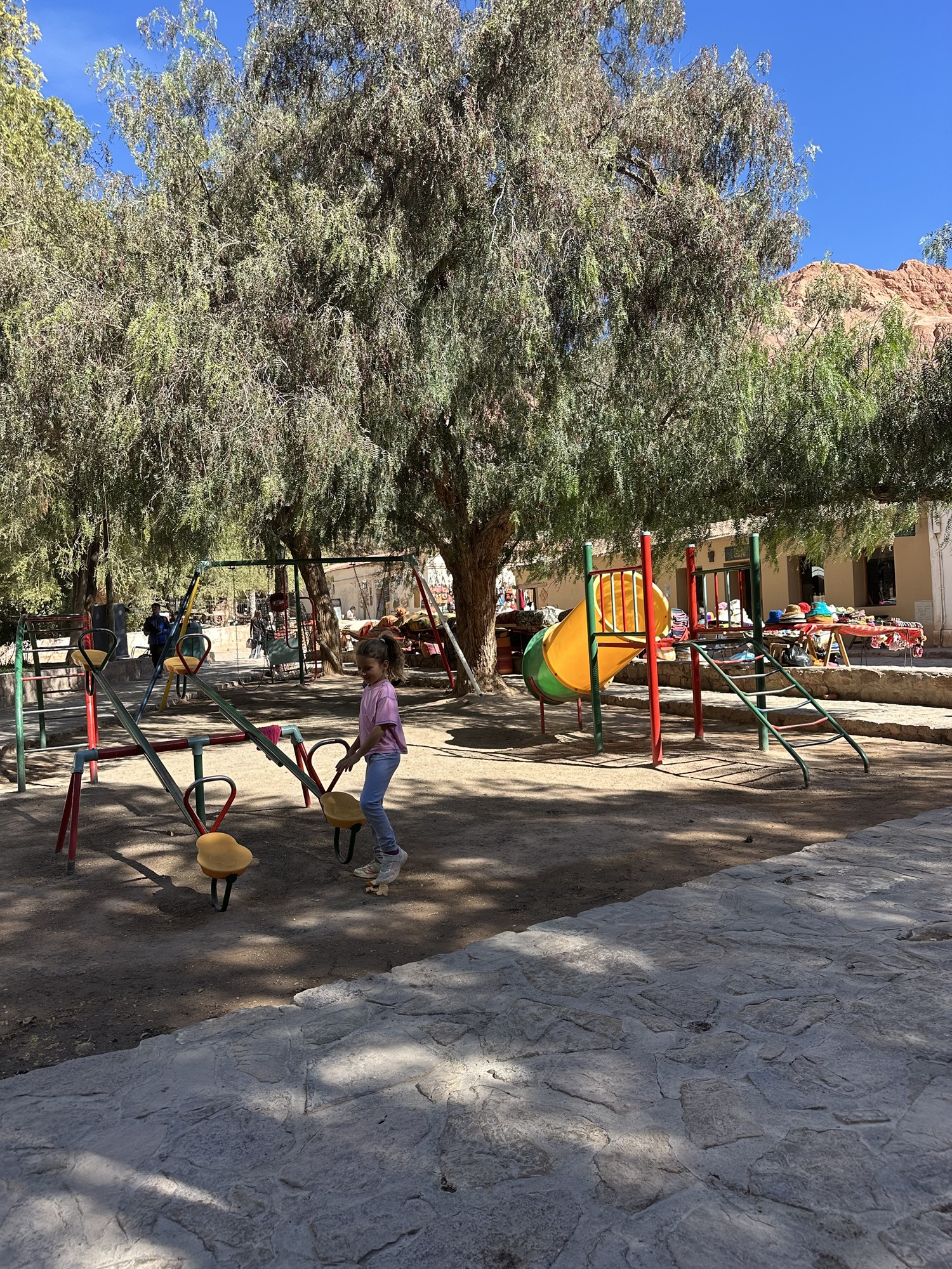Playground in Purmamarca in the region of Jujuy, Argentina