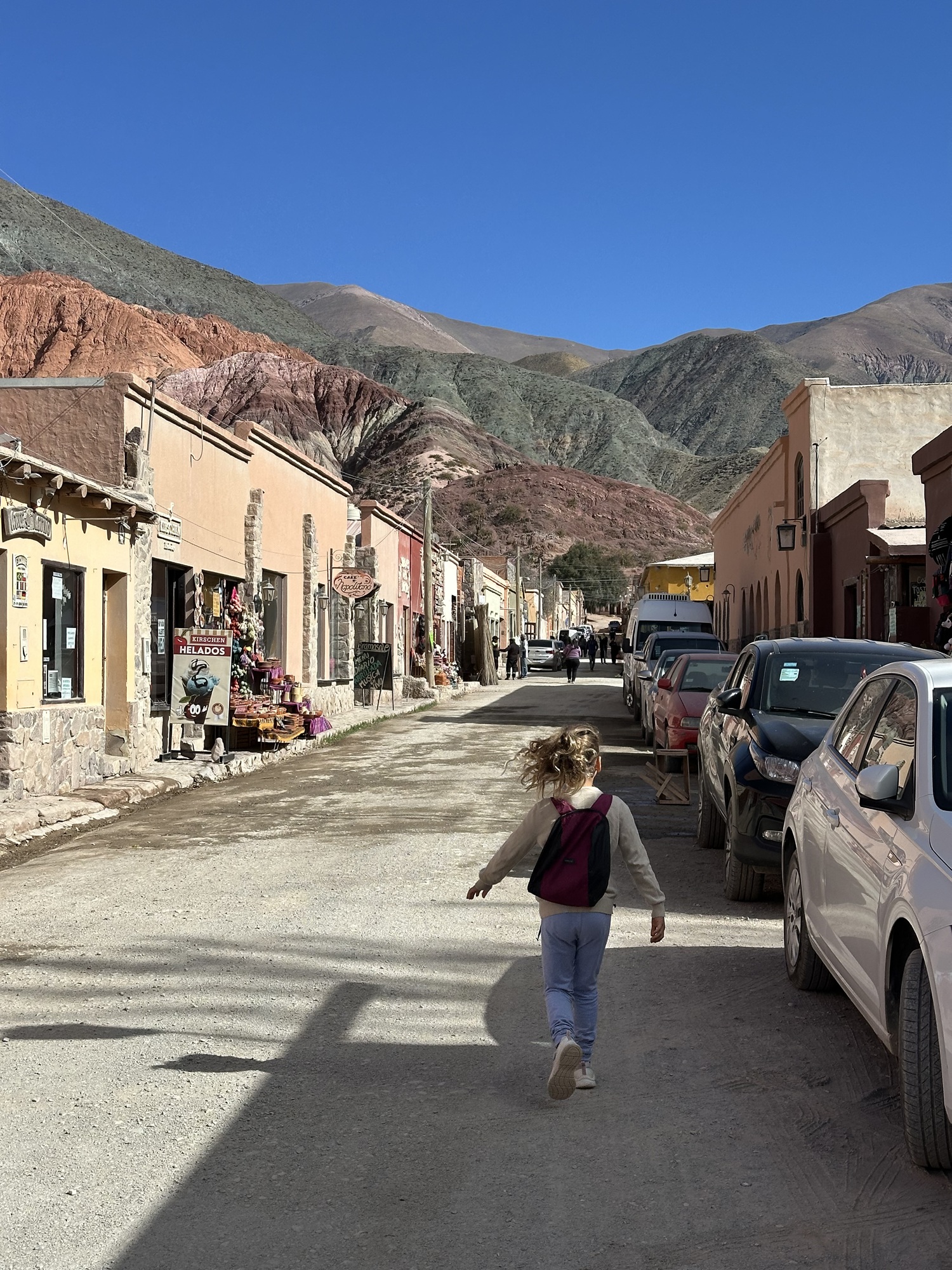 the safe streets of purmamarca with kids