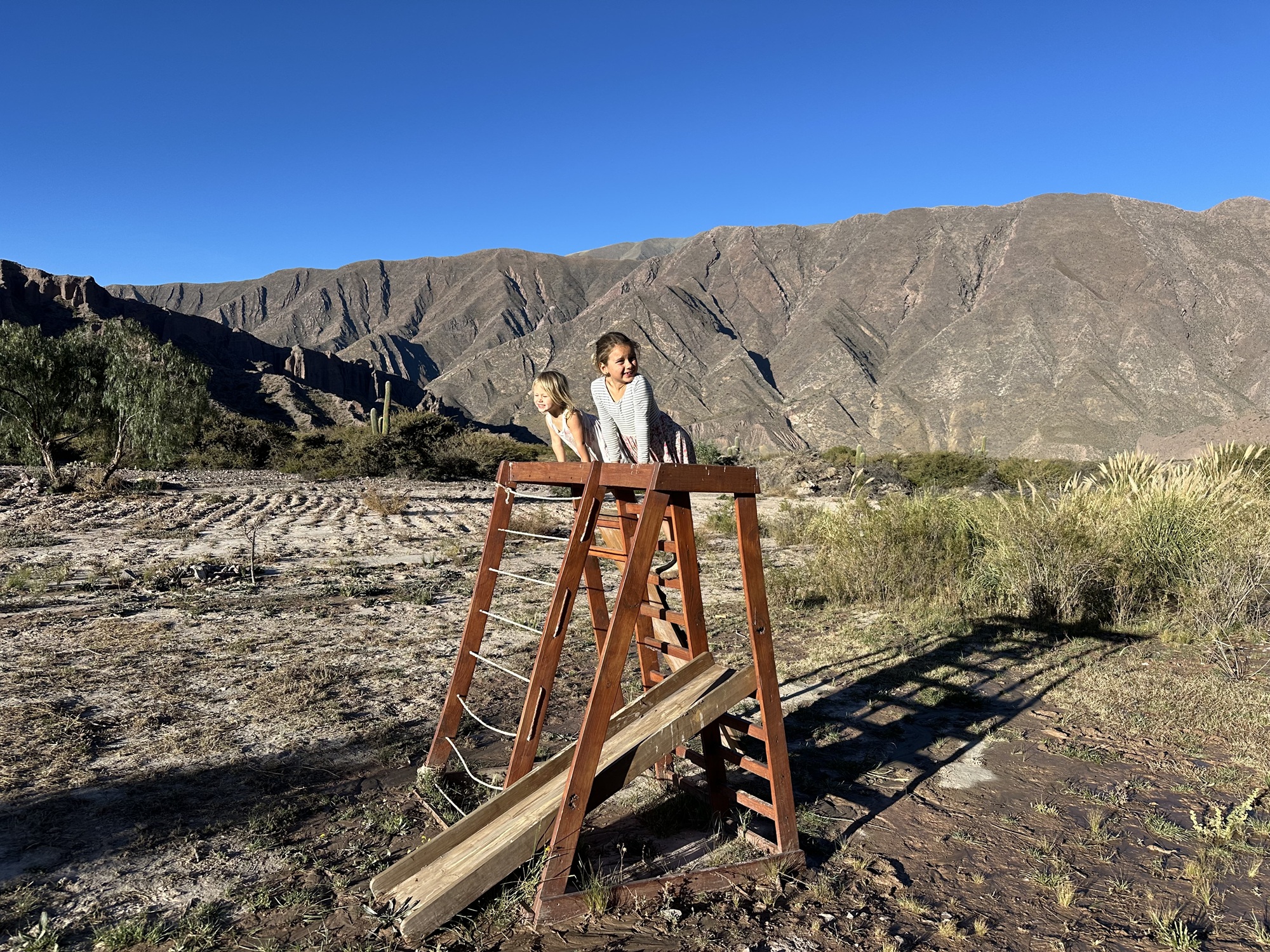 Play structure at Cabañas La Nochera near Tilcara, Argentina