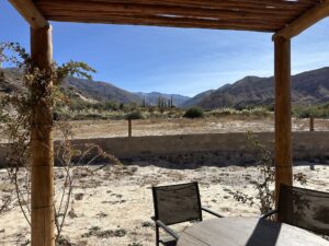 Backyard of Cabañas La Nochera in Tilcara, Argentina