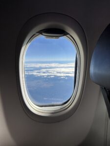 View of Jujuy, Argentina from an airplane window