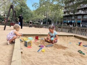 Gracia has multiple playgrounds for kids in Barcelona